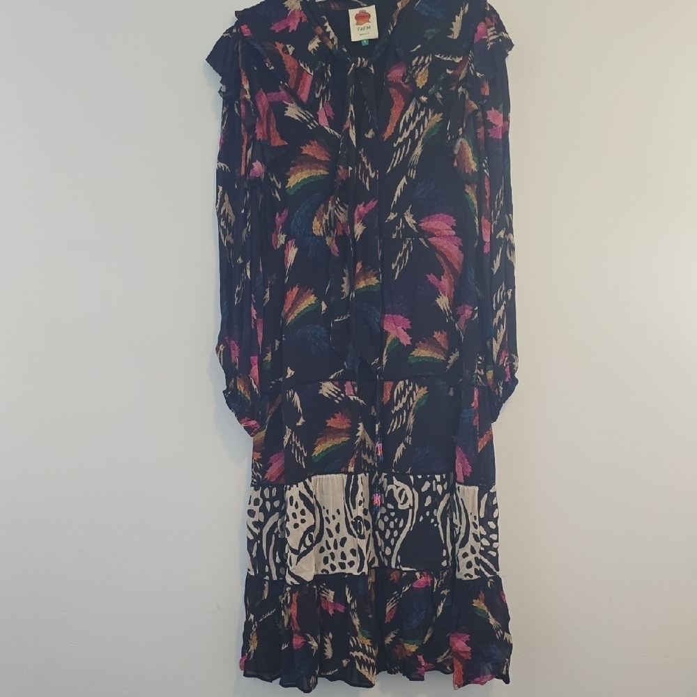 Farm Rio Womens Macaws Flight Longer Dress - Picture 9 of 16